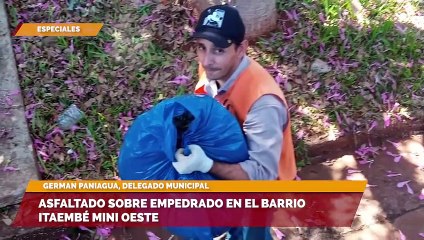 Recorriendo Posadas | Asfaltado sobre empedrado en el barrio Itaembé Mini Oeste