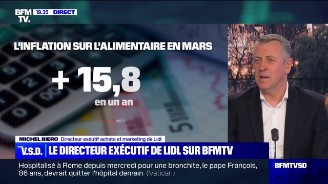 Inflation: selon Michel Biero, directeur exécutif des achats et du marketing chez Lidl, une baisse va s'amorcer après l'été