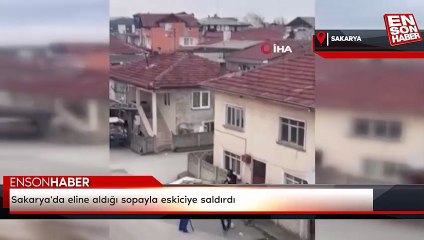 Sakarya'da eline aldığı sopayla eskiciye saldırdı