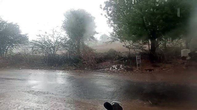 तेज बरसात के साथ गिरे ओले, फसलें बर्बाद