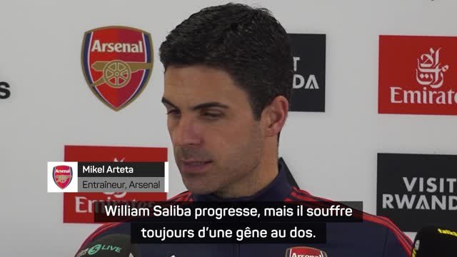 Arsenal - Arteta : Saliba progresse, mais il souffre toujours