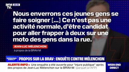Propos de Jean-Luc Mélenchon contre la Brav-M: une enquête a été ouverte pour "injure publique envers personne dépositaire de l'autorité publique"