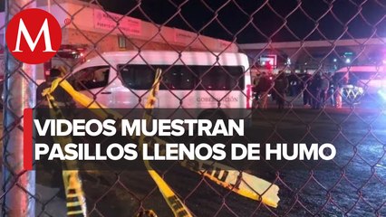 Descargar video: Difunden nuevos videos del incendio en el INM de Cd. Juárez, muestran celdas llenas de humo