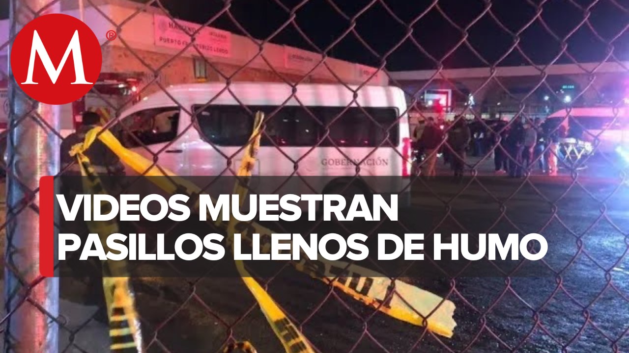 Difunden nuevos videos del incendio en el INM de Cd. Juárez, muestran celdas llenas de humo