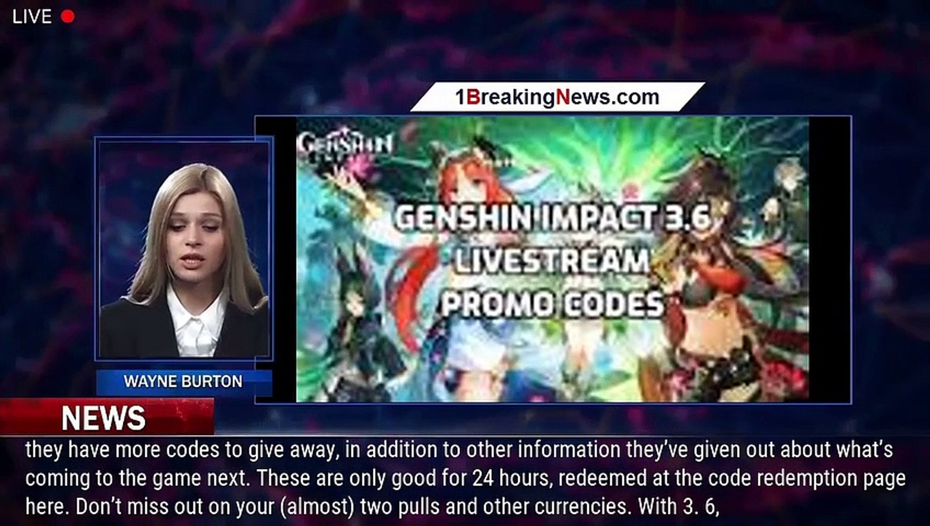 Genshin Impact 3.6 Livestream Primogems Redemption Codes