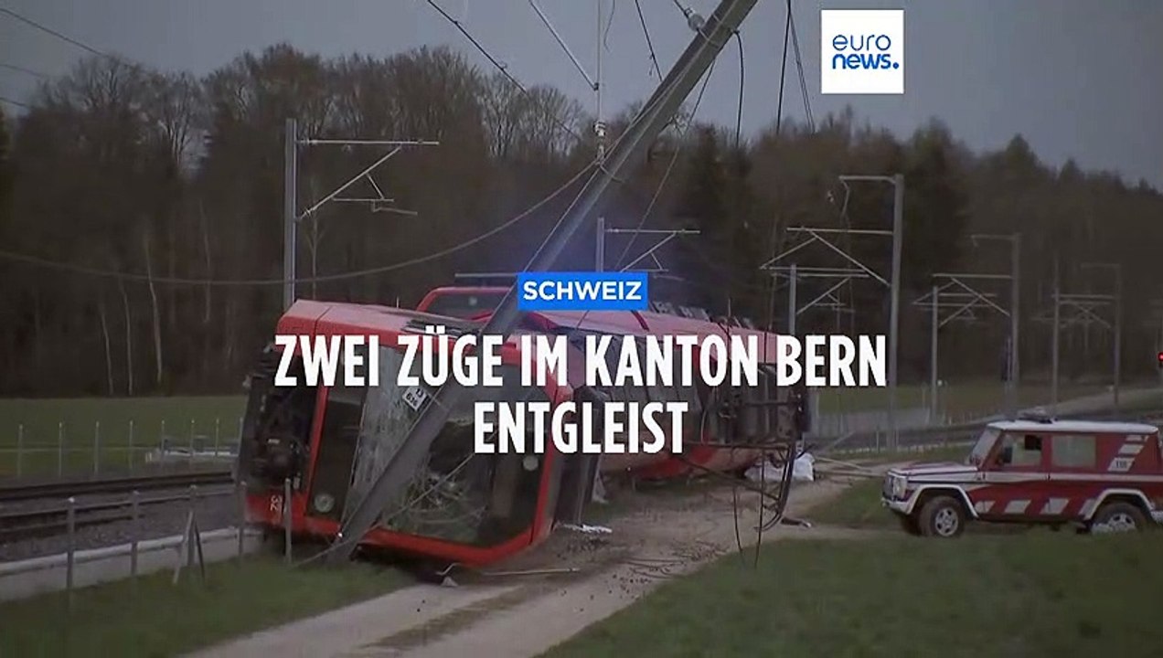 Sturm lässt zwei Züge entgleisen: 15 Verletzte in der Schweiz
