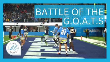 Battle of the G.O.A.T.S Celebrity Flag Football game | KERN LIVING