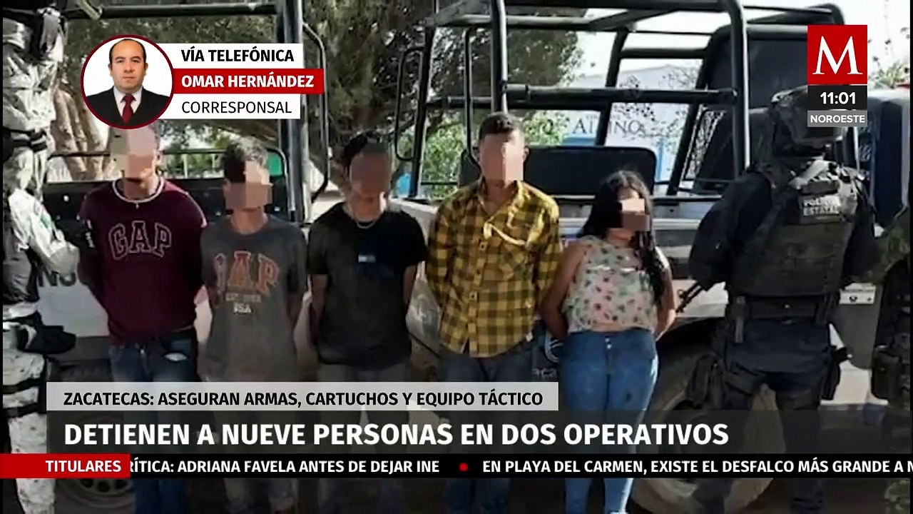 En Zacatecas, detienen a nueve presuntos integr...