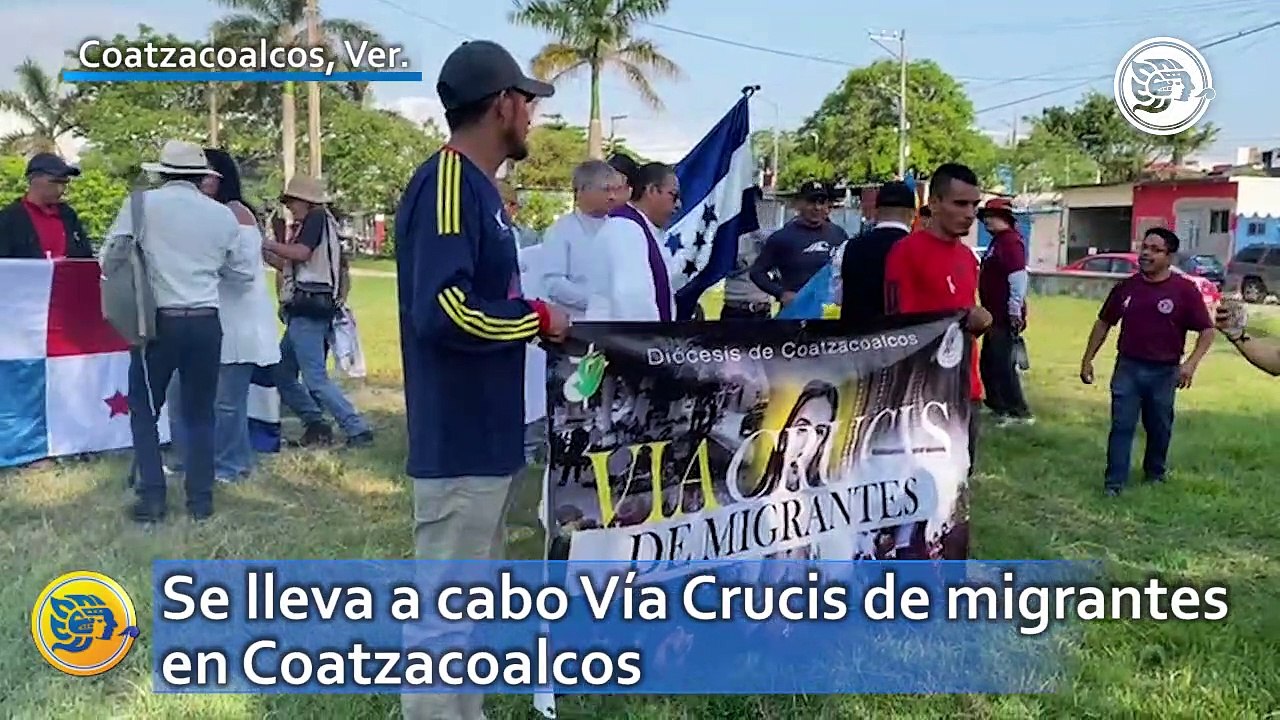 Se lleva a cabo Vía Crucis de migrantes en Coatzacoalcos