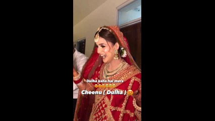 Adorable Moment: an excited bride calling out to her groom from the balcony while dancing to baraat music was posted on Instagram