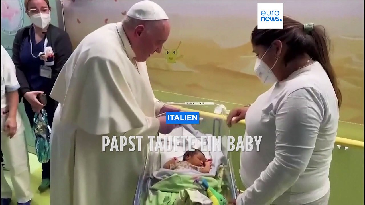 Stippvisite auf der Krebsstation: Papst tauft Baby 'Miguel Angel'