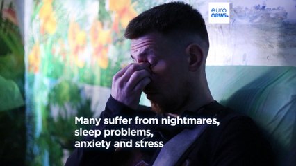 Ukrainian soldiers treated for PTSD before returning to front