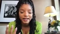 Halle Bailey Details EMOTIONAL First Time Seeing Ariel Barbie Doll _ E! News
