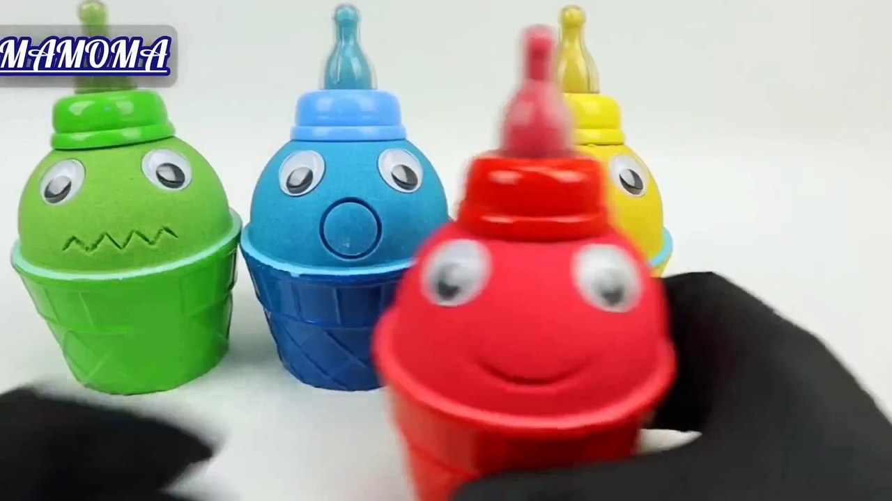 Satisfying Video for Kids | How To Make Colorful Ice Cream Cups with Kinetic Sand | Color Fun