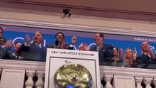 Giannis Antetokounmpo rings the bell in Wall Street