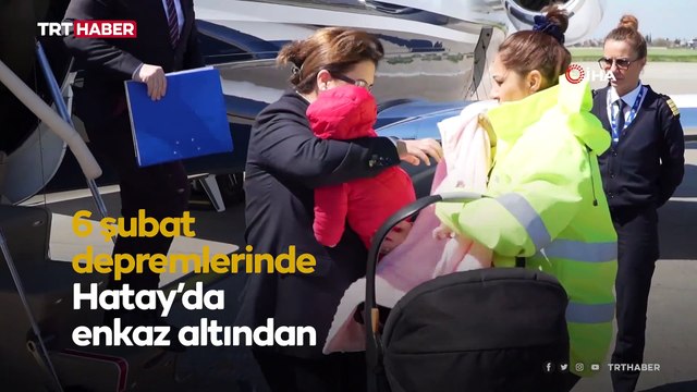 Bakan Yanık, 128 saat sonra enkazdan kurtarılan bebeği annesiyle buluşturdu