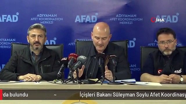 İçişleri Bakanı Süleyman Soylu Afet Koordinasyon merkezinde açıklamalarda bulundu