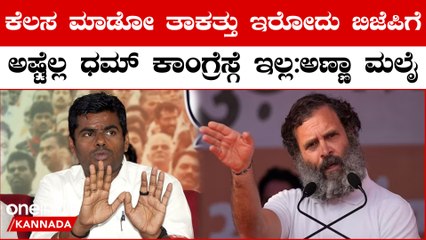 Annamalai: ಕಾಂಗ್ರೆಸ್ ಒಂದು ಪರಿವಾರ ಪಕ್ಷ, ನಮ್ಮದು ಜನರ ಪಕ್ಷ