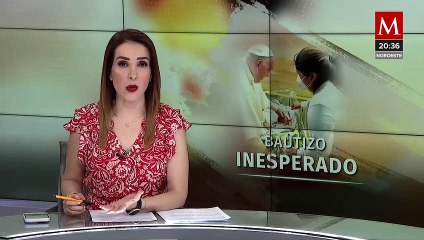 Papa Francisco bautiza a bebé y visita a niños enfermos mientras se recupera en hospital