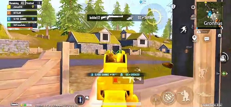 BEST BGMI PUBG MOBILE M416 1vs4 Clutch By HS Gaming Yt