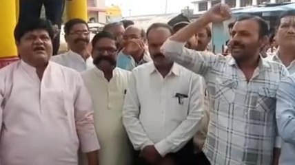 नागोद: कांग्रेस ने भाजपा की नीतियों के खिलाफ किया विरोध प्रदर्शन,लगाए जमकर नारे