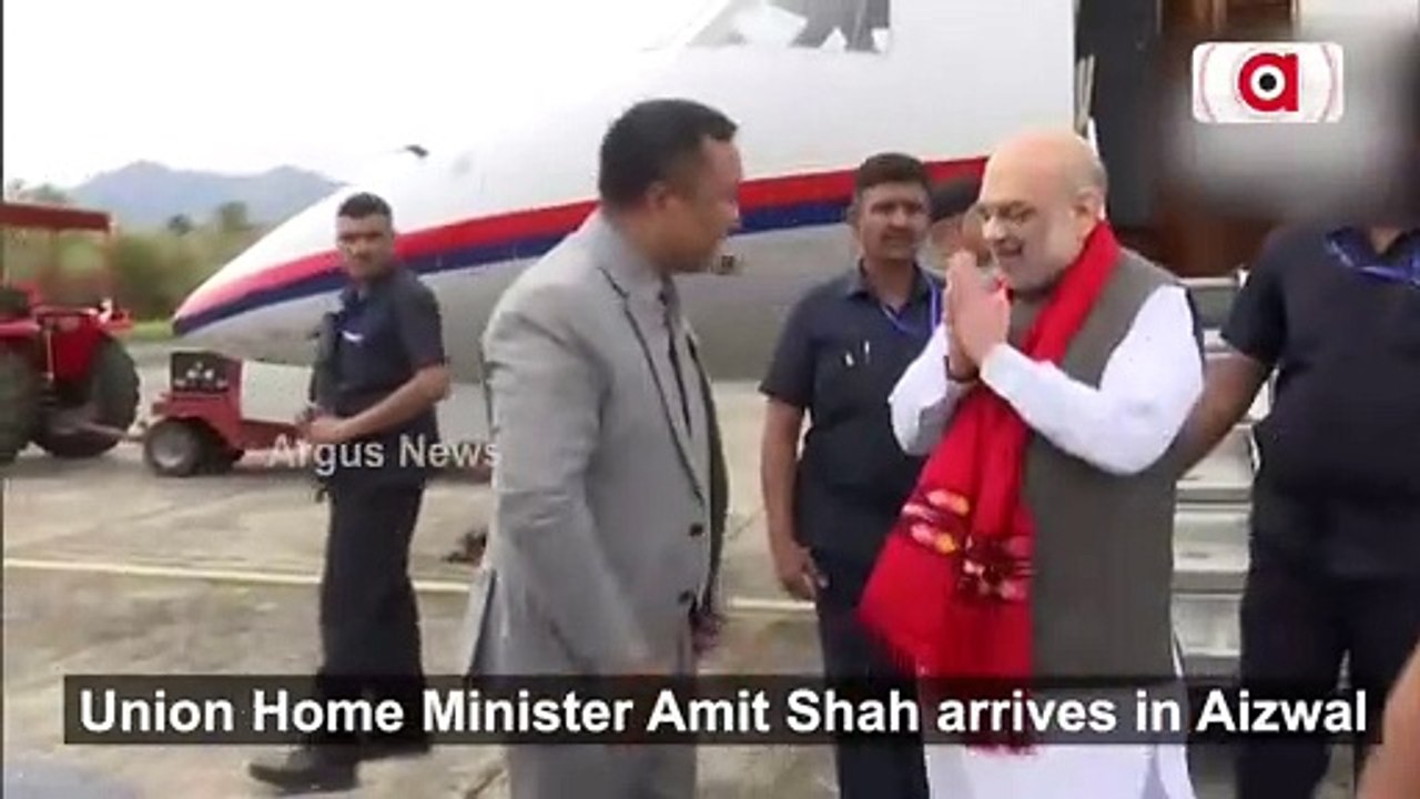 Union Minister Amit Shah Arrives In Aizawl, To Lay Foundation Stone Of Various Projects