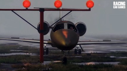 Airplane Crosswind Landing GTA 5   Low Visibility and Storm