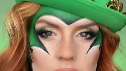 Makeup artist celebrates St. Patrick's Day with a green-tastic transformation