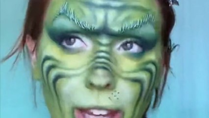 Makeup artist takes a crack at stealing Christmas by transforming herself into Grinch