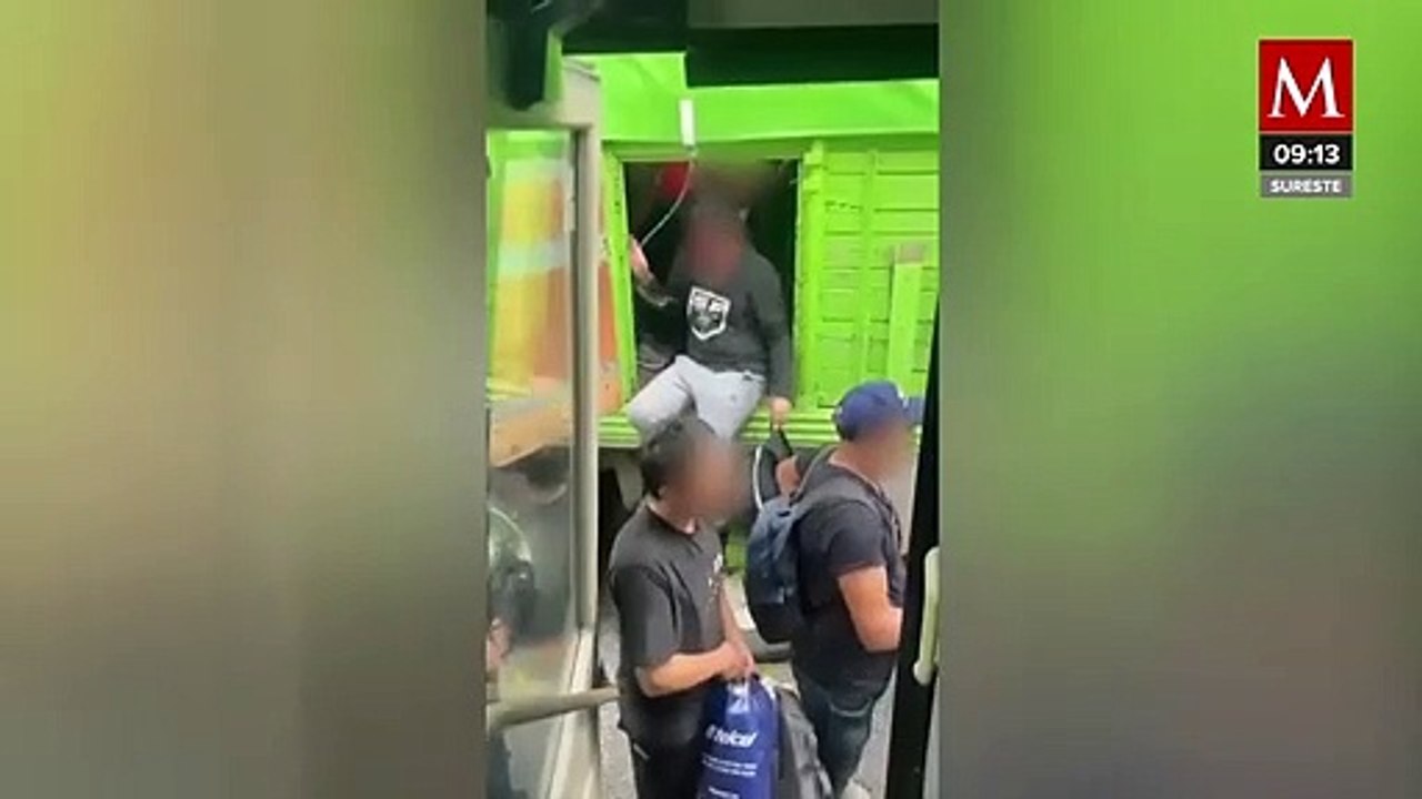 Localizan a 123 migrantes hacinados dentro de un camión en Pijijiapan, Chiapas