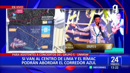 Grupo 5 en concierto: ATU pone a disposición servicio "Bus y Motivo"