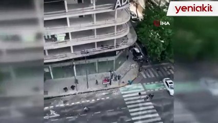 Soygun sırasında bir çanta dolusu para sokağa saçıldı