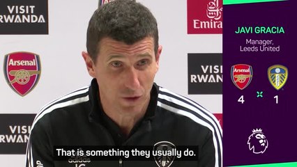 Gracia unsurprised by Leeds' heavy defeat at Arsenal