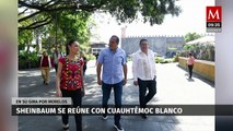 Claudia Sheinbaum se reúne con Cuauhtémoc Blanco, gobernador de Morelos