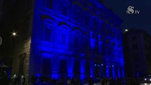 Autismo, la facciata di Palazzo Madama s'illumina di blu