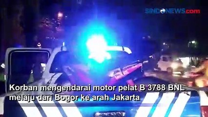 Diduga Truk Box Hilang Kendali Tabrak Motor di Cimanggis, Korban Tewas di TKP