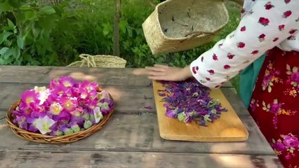 Baking apricot jam and herbal tea marshmallow and tongue digger