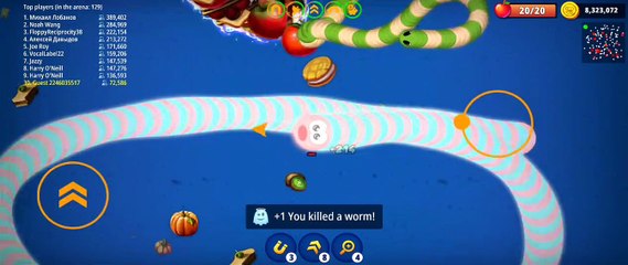 Worms Zone io games #wormszone#wormategame#snackgame