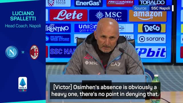 Spalletti confident Napoli can maintain form despite Osimhen absence