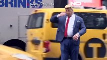 WATCH: Man in Trump mask 'directs' New York traffic outside Trump Tower