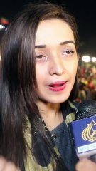 Sanam Javed Daring interview at Minera E Pakistan - PTI Jalsa