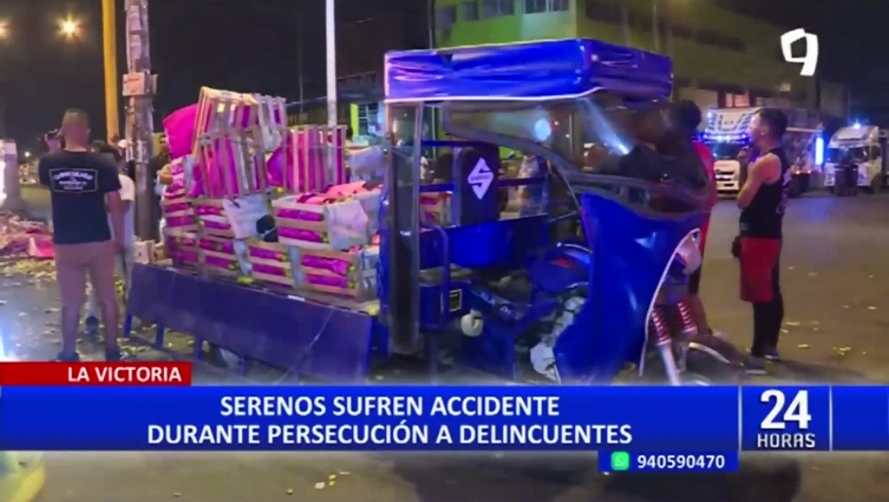 La Victoria: dos serenos heridos uno de ellos de gravedad tras choque de patrullero