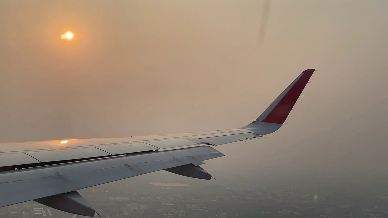 What you see is not the clouds but air pollution in Bangkok Thailand