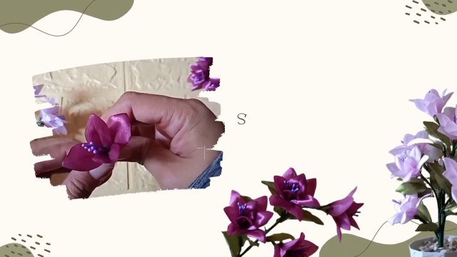 Tutorial mudah membuat bunga dari pita satin (DIY satin ribbon flower easy)