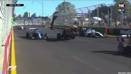 F3 2023 Melbourne Race 2 Colapinto Boya Big Crash Frederick Hit Tsolov SC