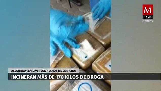 Autoridades de Veracruz incineraron más de 170 kilos de droga asegurada en diversos hechos