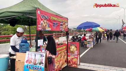 Asyiknya, Ngabuburit di Jembatan Ciloseh Tasikmalaya