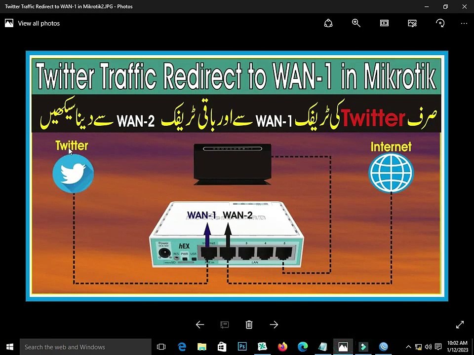 Twitter Traffic Redirect to WAN 1 in Mikrotik - Twitter data use from second wan