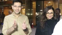 Parineeti Chopra और Raghav Chaddha Roka ceremony के लिए साथ आए Mumbai, Airport Video Viral!