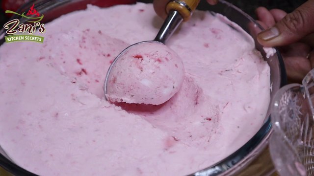 Fresh Strawberry Ice Cream Recipe with Natural Strawberry Flavour by Zani's Kitchen Secrets